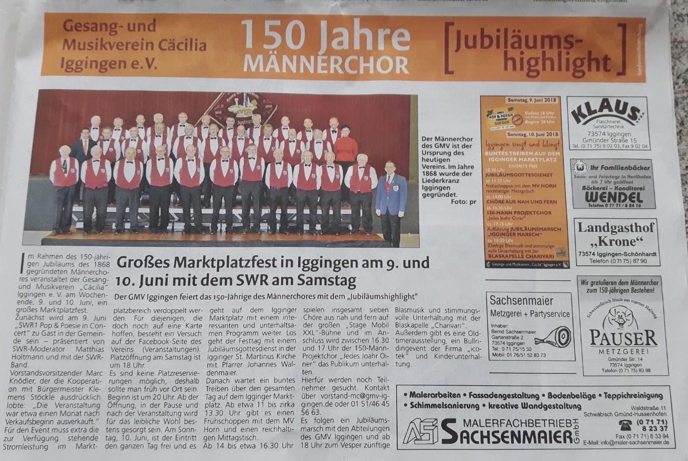 Sonderveröffentlichung Remszeitung 8.6.2018